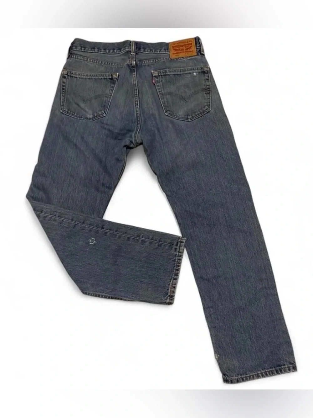 Levis 505 Jeans Mens 32x30 Tag Distressed Fade Blue Actual 34x28 Denim Straight
